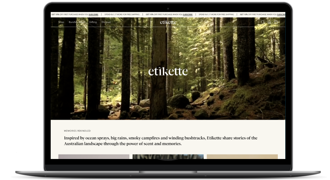 New Etikette Design on a Macbook