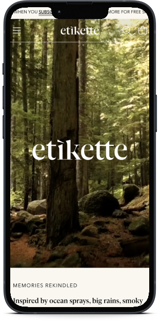 New Etikette Design on a mobile
